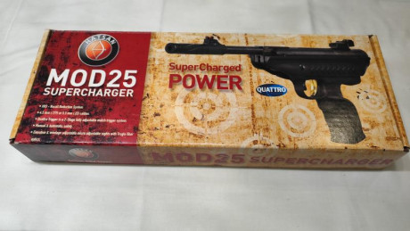 Vendo pistola de aire comprimido monotiro marca Hatsan modelo 25 Superchargen

   - Muy poco uso, seminueva. 02