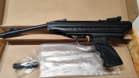 Vendo pistola de aire comprimido monotiro marca Hatsan modelo 25 Superchargen

   - Muy poco uso, seminueva. 01