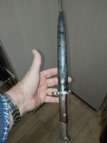 Buenos días : En venta rifle Máuser steyr 1912, chileno con bayoneta, calibre 308W, guiado en D .
A salido 10