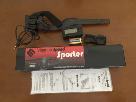 CRONOGRAFO MAGNETOSPEED SPORTER. IMPECABLE,USADO UN PAR DE VECES. SOLO ATIENDO WHATSAPP(630890599). VENDO 00