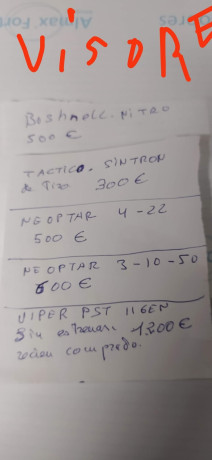 Un buen amigo me pide ponga a la venta estos visores por fallecimiento de un familiar. Interesados por 10