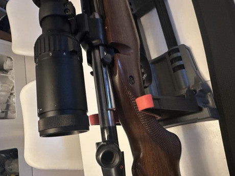 Tengo una carabina calibre 22 nueva comprada este año sin usar, con cargador de 25 balas.
Viene con punto 11