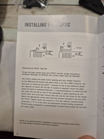Vendo visor de punto rojo para pistola, de 3 MOA, marca FOXarmy, modelo FXV22, en perfecto estado en su 01