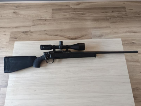 Rifle steyr ssg 69 calibre 243w, con visor Nikko stirling 6-24x56 tubo de 30.

Rifle + visor 1200€ 02