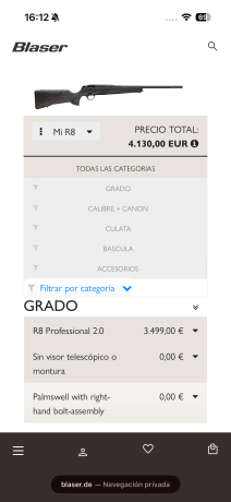 Vendo Blaser R8 profesional
Calibre 270 win
Rosca en boca del cañón
Cañón acanalado

Precio 4100

No cambio, 80