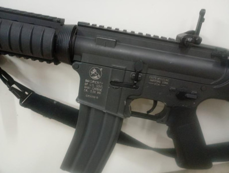 Hola! Pongo en venta mi Réplica M4 eléctrico, de la Marca Cybergun.
Es full metal, todo el cuerpo de la 01