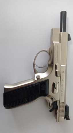 Se vende CZ 75 niquelada.
Con tres cargadores y miras LPA 
En perfecto estado de conservación y funcionamiento.
Poco 01