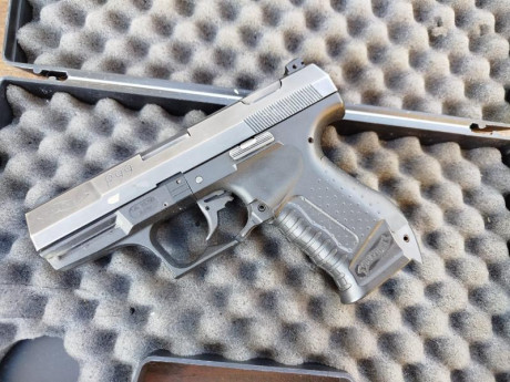 Vendo walther p99 , empuñadura talla M recién cambiada. Usada para empezar en ipsc y va bien. Cambio a 10