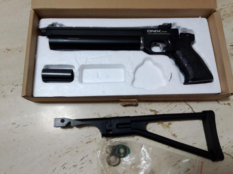 . Vendo pistola de pcp  Onix sport del 4,5 comprada en el verano del 2024 con muy pocos tiros,tiene mejorado 01
