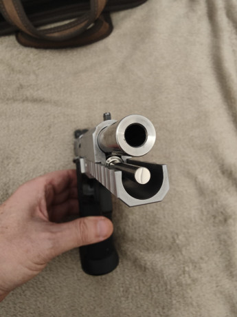 Mi hermano vende su SPS en calibre 9mm más cañon y cargadores del 40S&W. 
Extremadamente cuidada y 11