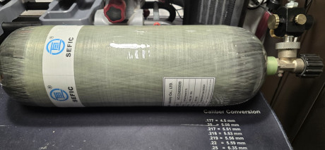 Vendo botella de fibra de carbono de 6,8 litros  300 bares en perfecto estado, sin daño alguno. Nunca 00