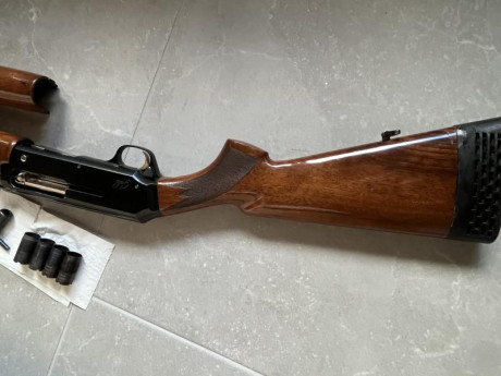 Hola muy buenas, estoy buscando una escopeta de caza semiautomática del calibre 12, con chokes intercambiables 11