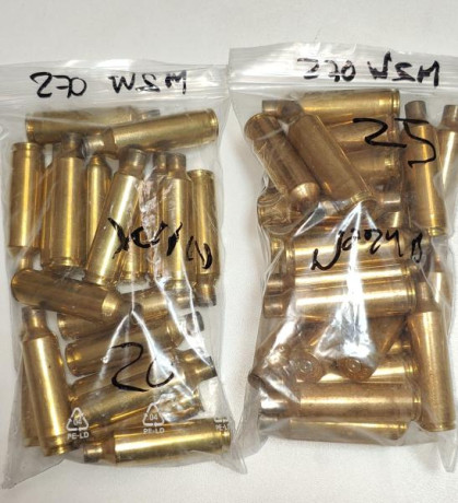 Vendo 20 vainas del 270 WIN, todas de primer tiro, 16 son R. P. y 4 Winchester
Precio: 8€ mas envio. 10