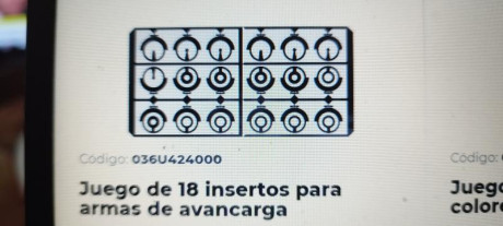 Vendo insertos de tunel de Pedersoli.He comprado un tunel recientemente y viene con los insertos que no 01