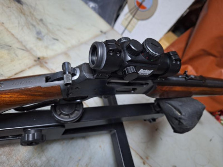 Vendo rifle palanquero Marlin calibre 444 micro estrías  con visor holografico Bushnell 
Se puede ver 01