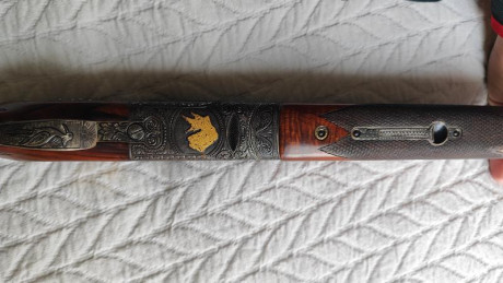 Esta escopeta es de mi padre, no la usa hace como 30 años y está aquí nueva. Me parece preciosa pero no 00