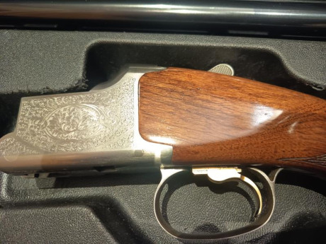 •	Calibre 12
•	Cañones de 81 cm.
•	Banda de 13 mm
•	Anima 18,7
•	Cuatro Chokes originales (4,3,2,1, estrellas)
•	Gatillo 01