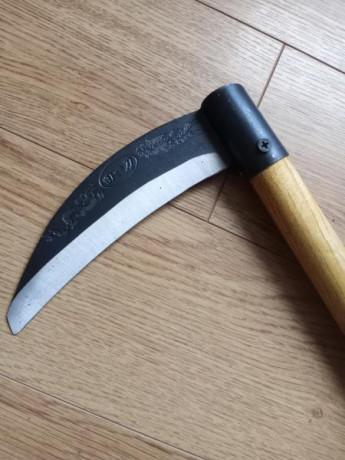 Vendo pareja de Kama (hoz) Kobudo, funcionales hoja afilada de acero al carbono de  17 cm , mango de 53 02