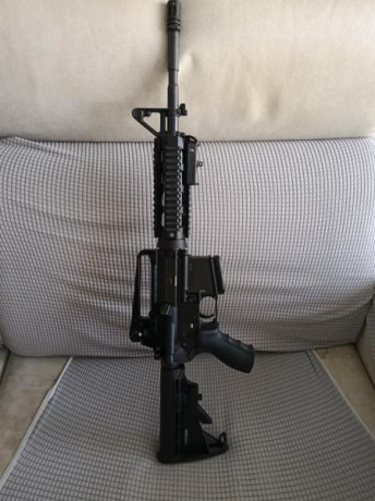 Pues pongo a la venta ar 15 marca schmeisser del 222 con gatillo MIMTAC AR 15 DROP-IND-WALKYRIE BLACK
también 01