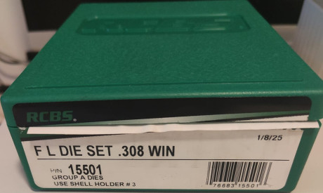 Se vende el siguiente material de recarga para el .308w. Todo con poco uso, se vende por haber comprado 00