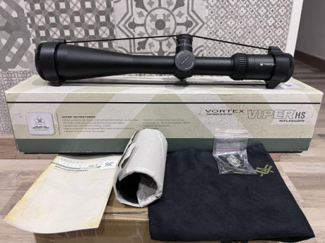 Hola! 
Pongo a la venta el visor Vortex Viper HS 6-24x50
Completamente nuevo, sin montar y sin uso.
Precio 02