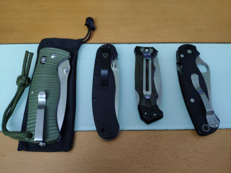 Saco a la venta este lote de navajas, todas en perfecto estado.

Nieto Warfare 
Ontario RAT I
Ganzo Firebird 02