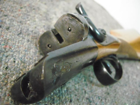 Por abandono de nuestra afición vendo escopeta  PERRILLERA paralela E.L.G. , bien conservada.
Características:
 00