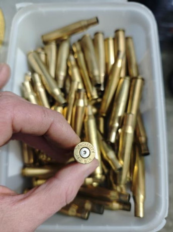 200 Vainas inertes, con un solo uso, del calibre 3006
Limpias y pulidas. 80€

190 vainas inertes, con 161