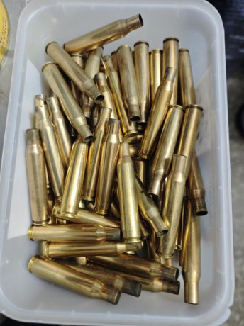 200 Vainas inertes, con un solo uso, del calibre 3006
Limpias y pulidas. 80€

190 vainas inertes, con 160