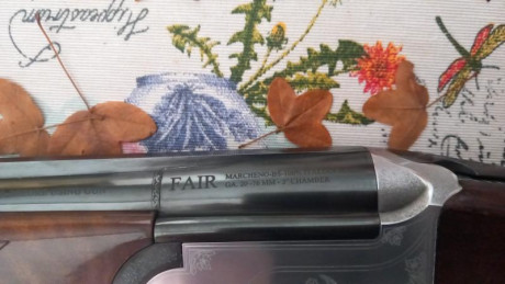 Escopeta monogatillo selector, expulsora, cañones de 71cm, es la versión Sporting, lleva 5 polichok , 101