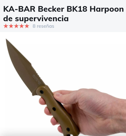 Cuchillo de colección sin uso y sin afilar, esta retirada con decapante la pintura de fábrica en la hoja 00