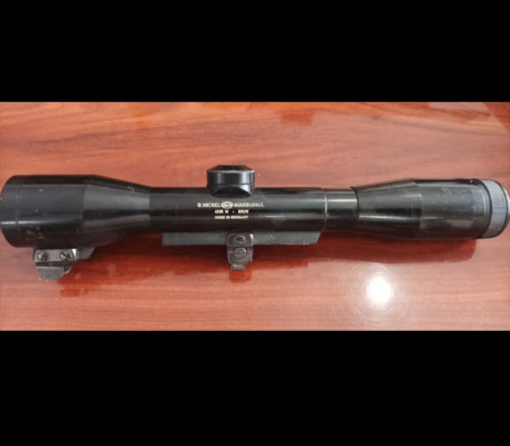 Vendo estupendo visor para caza.
B.Nickel SUPRA de carril y con anclajes incluidos.
4X36 Aumentos.
Estupenda 00