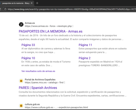  EN RECUERDO Y HOMENAJE A LOS QUE YA NO ESTÁN. 

Si pones en  GOOGLE    PASAPORTES EN LA MEMORIA   da 160