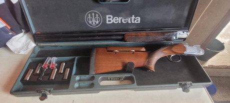 Vendo escopeta superpuesta Beretta S686 Special trap con 75cm de cañon con 5 chokes de 1,2,3,4 estrellas 00