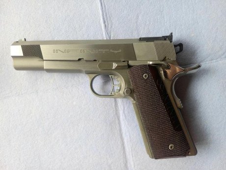 Vendo pistola Infinity 1911 de 9 mm parabellum, en perfecto estado. Tiene cañon de 5 y 1/4 pulgadas. Es 41