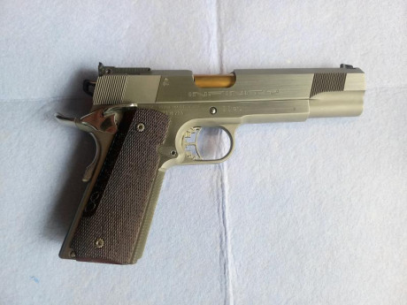 Vendo pistola Infinity 1911 de 9 mm parabellum, en perfecto estado. Tiene cañon de 5 y 1/4 pulgadas. Es 40