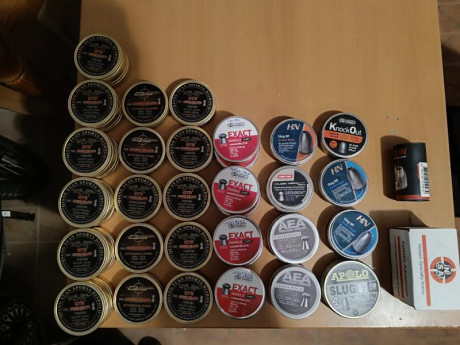 En venta el siguiente lote de balines de 4,5 y 5,5:

11 QYS Pointed 4,49 0,55
5 QYS Pointed 4.49 0,62
5 00