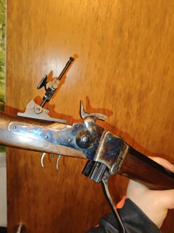 VENDO rifle ARMI CHIAPPA SHARPS 1874 en calibre 45-70 con diopter Pedersoli Goodwin Style y túnel. 34" 11