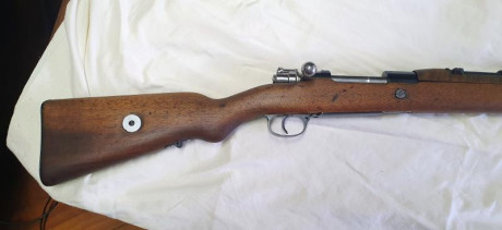 Vendo este Mauser Chileno fabricado por Steyr. En su calibre original, 7 x 57 Mauser. El fusil no tiene 00