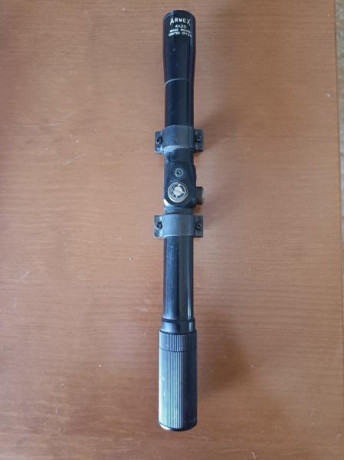 Vendo mira telescópica ARMEX 4x 20 original de los años 70.

Se encuentra en muy buen estado de conservación 02