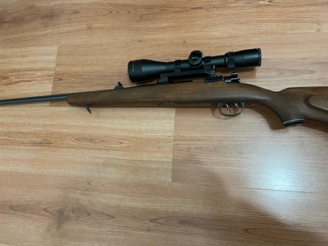 Se vende rifle de cerrojo marca Kettner en calibre 3006, gatillo con pelo, con monturas y visor Nikon 02