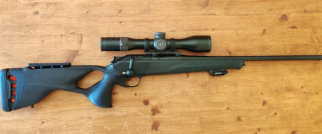 Rifle Blaser  R8 Ultimate  calibre  8,5x55 Blaser .
Impecable estado. Como NUEVO. Sin marcas. 
Gran calibre: 02