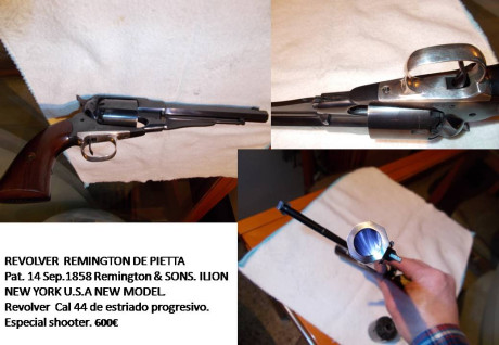 VENDO: Revolver Remington de  Pietta. 
Pat. 14 Sep.1858 Remington & SONS. ILION NEW YORK U.S.A NEW 10