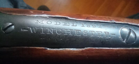 Vendo rifle,Winchester 1892 fabricado en 1908.
Calibre 44/40. 
Curioso ejemplar con engarce de bayoneta 12