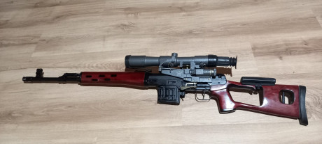 Se vende Izmash tiger con visor 4-12 y dos cargadores, de 5 y 10 cartuchos limitados para caza. No me 01