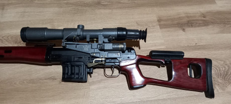 Se vende Izmash tiger con visor 4-12 y dos cargadores, de 5 y 10 cartuchos limitados para caza. No me 00