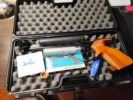 Pistola Walther Cp2 en buen estado.

Con un cartucho original de Cp2, con cacha talla M, un adaptador 02