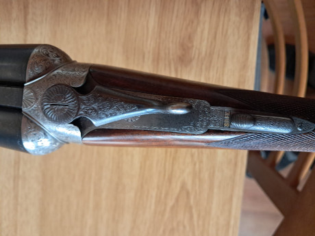 Vendo escopeta Westley Richard calibre 12, 66 de cañon, expulsora, choques 4 y 1 en perfecto estado.
Precio 01