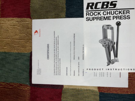 Se vende prensa mono estación RCBS Rock Chucker Supreme, nueva a estrenar, no ha recargado ni un cartucho, 01