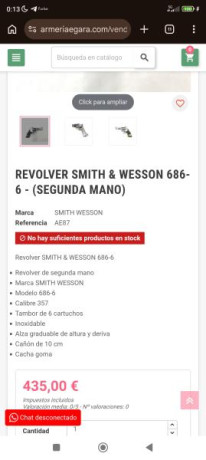VENTA DE revolver Smith Wesson springfield 357 mag..
1200 euros (negociables y escucho ofertas ).. 171